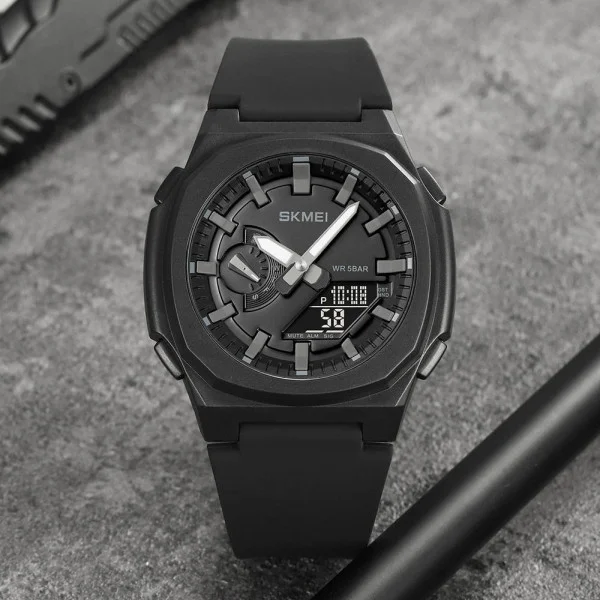 Чоловічий годинник Skmei 2091BKGYBK Black-Grey-Black фото 5