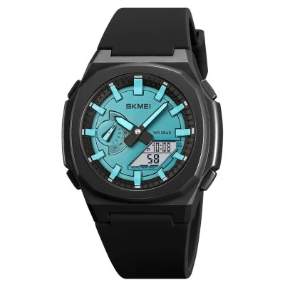 Чоловічий годинник Skmei 2091BKLTBUWT Blask-Lignt Blue-White