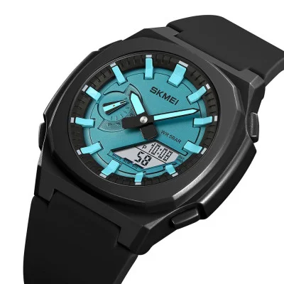 Чоловічий годинник Skmei 2091BKLTBUWT Blask-Lignt Blue-White