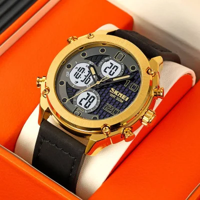 Чоловічий годинник Skmei 1975LGDWT Lignt Gold-White