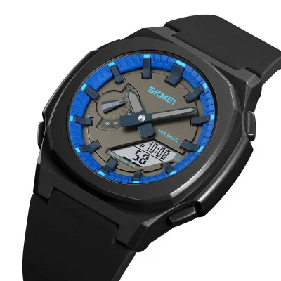 Мужские часы Skmei 2091BKBUWT Black-Blue-White