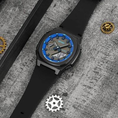Мужские часы Skmei 2091BKBUWT Black-Blue-White