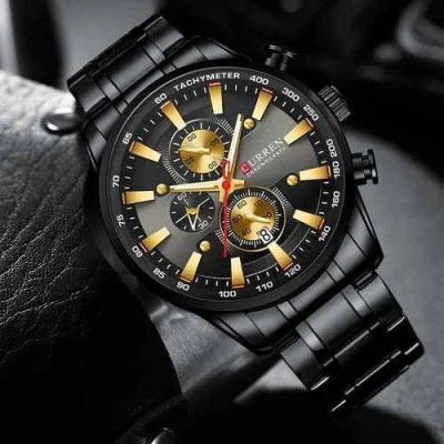 Чоловічий годинник Curren 8351 Black-Gold