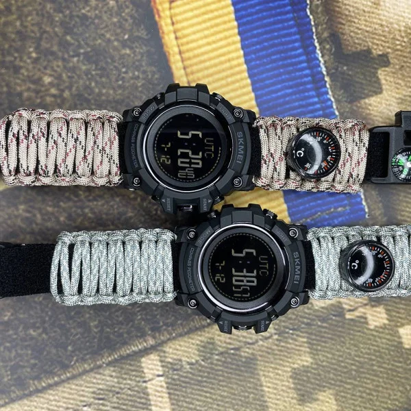 Мужские часы Skmei 1356DCPK Desert Camo Tactic Compass фото 5