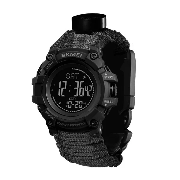 Мужские часы Skmei 1356BK Black Tactic Compass фото 1