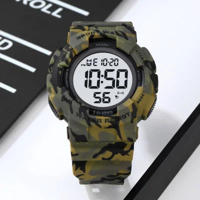Чоловічий годинник Skmei 2081CMGNWT Camo Green-White