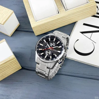 Чоловічий годинник Curren 8351 Silver-Black