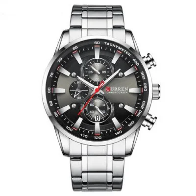 Чоловічий годинник Curren 8351 Silver-Black