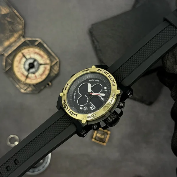 Чоловічий годинник Skmei 2065BKGD Black-Gold фото 8