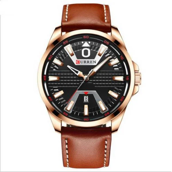 Чоловічий годинник Curren 8379 Cuprum-Black-Brown фото 1