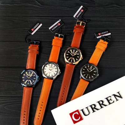 Мужские часы Curren 8379 Cuprum-Black-Brown