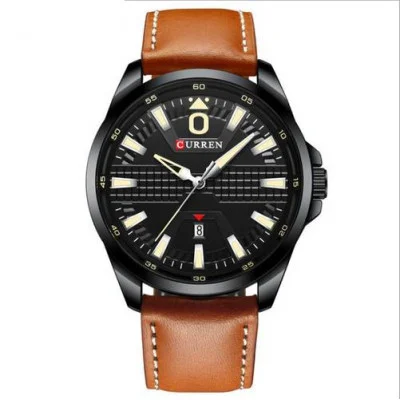 Мужские часы Curren 8379 Black-Brown