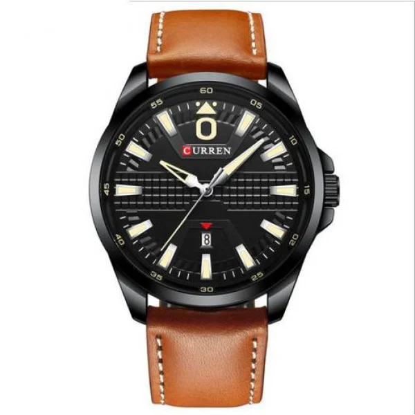 Чоловічий годинник Curren 8379 Black-Brown фото 1