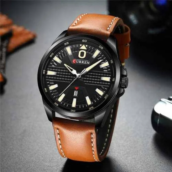 Чоловічий годинник Curren 8379 Black-Brown фото 3