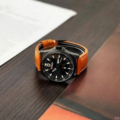 Мужские часы Curren 8379 Black-Brown