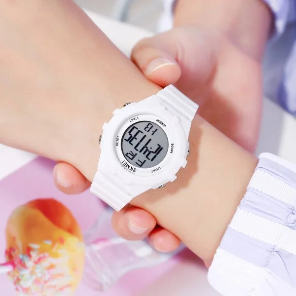 Дитячий годинник Skmei 1716WT White фото 5