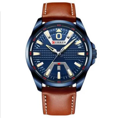 Чоловічий годинник Curren 8379 Blue-Brown