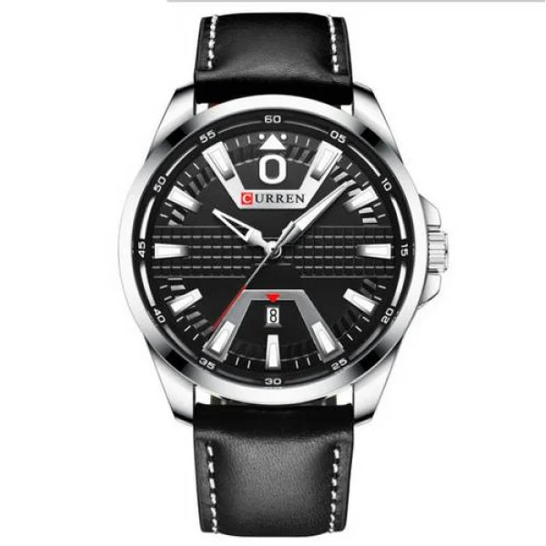 Чоловічий годинник Curren 8379 Silver-Black фото 1