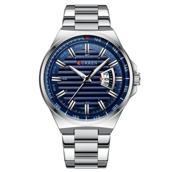 Мужские часы Curren 8375 Silver-Blue фото 1