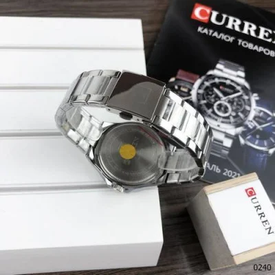 Мужские часы Curren 8375 Silver-Blue