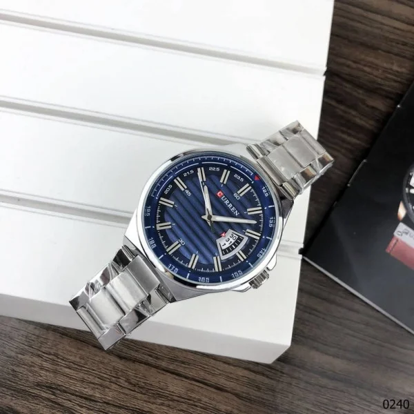 Мужские часы Curren 8375 Silver-Blue фото 9