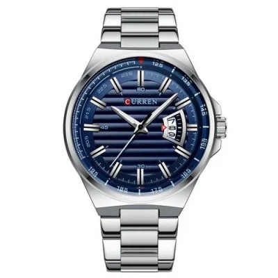 Чоловічий годинник Curren 8375 Silver-Blue