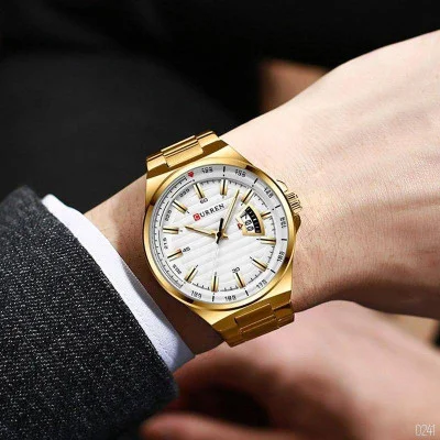 Чоловічий годинник Curren 8375 Gold-White