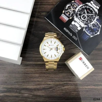 Чоловічий годинник Curren 8375 Gold-White