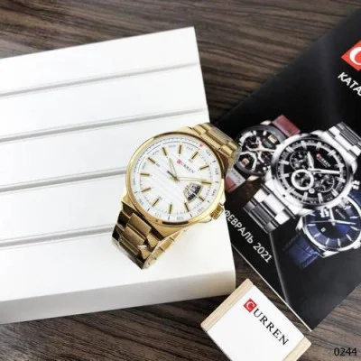 Чоловічий годинник Curren 8375 Gold-White