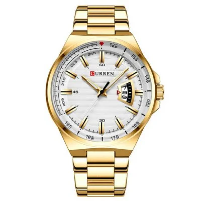 Чоловічий годинник Curren 8375 Gold-White