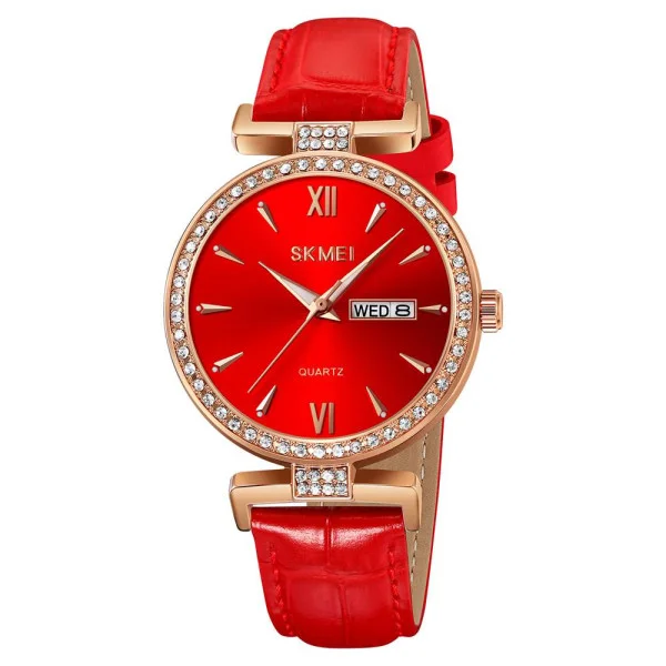 Жіночий годинник Skmei 2090RGRD Rose Gold-Red фото 1