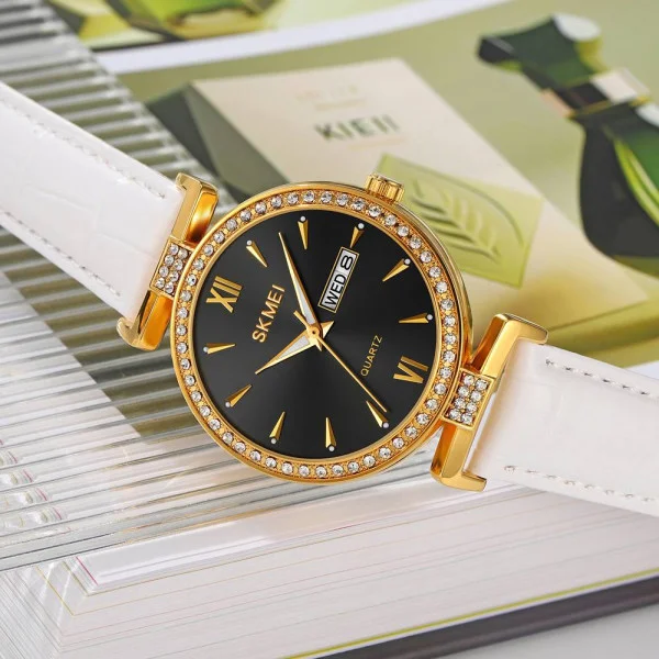 Жіночий годинник Skmei 2090GDBKWT Gold Black-White фото 4