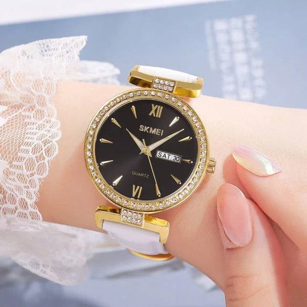 Жіночий годинник Skmei 2090GDBKWT Gold Black-White фото 5