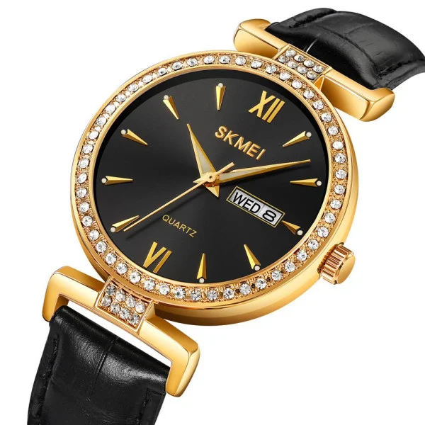 Женские часы Skmei 2090GDBKBK Gold Black-Black фото 3