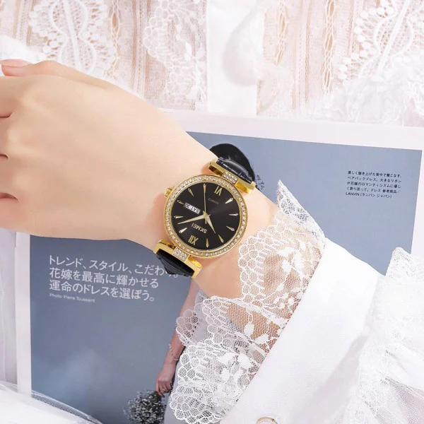Женские часы Skmei 2090GDBKBK Gold Black-Black фото 5