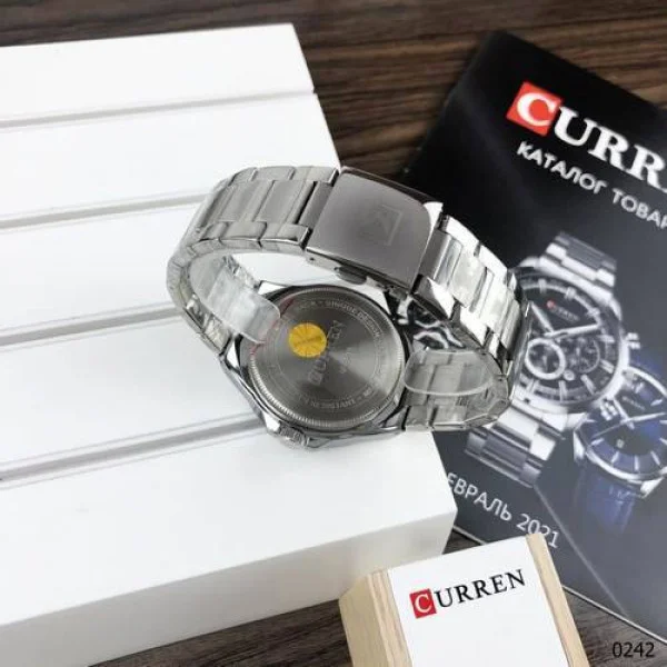 Чоловічий годинник Curren 8375 Silver-Black фото 7