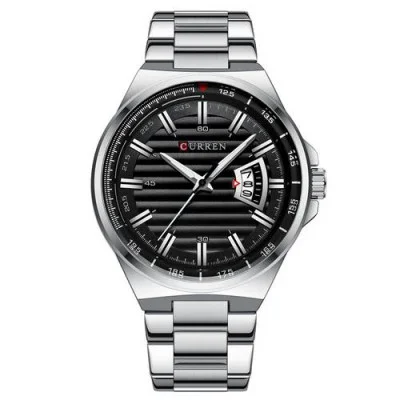 Чоловічий годинник Curren 8375 Silver-Black