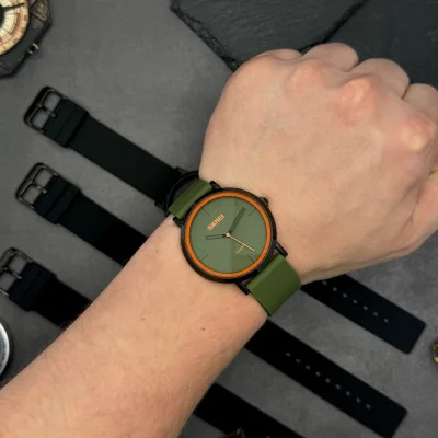 Жіночий годинник Skmei 2050AG Army Green