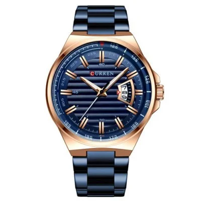 Чоловічий годинник Curren 8375 Blue-Cuprum