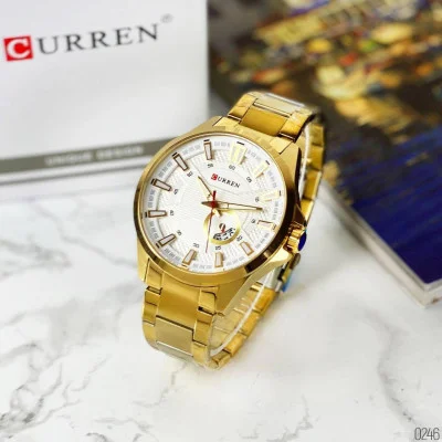 Чоловічий годинник Curren 8372 Gold-White