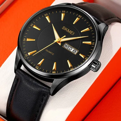 Чоловічий годинник Skmei 2075BKBKGD Black-Black-Gold