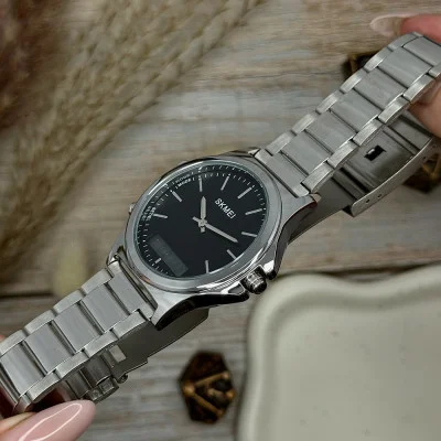 Кварцовий годинник Skmei 2120SIBK Silver-Black
