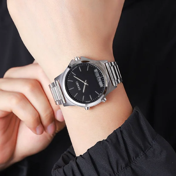 Кварцовий годинник Skmei 2120SIBK Silver-Black фото 3