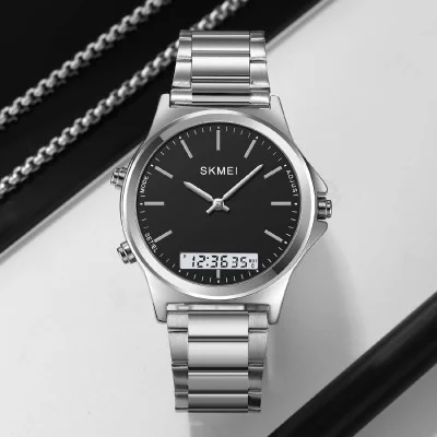 Кварцовий годинник Skmei 2120SIBK Silver-Black