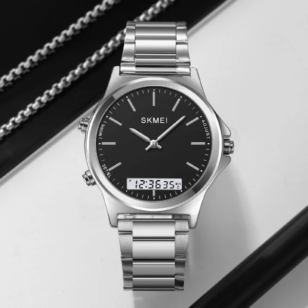 Кварцовий годинник Skmei 2120SIBK Silver-Black фото 4