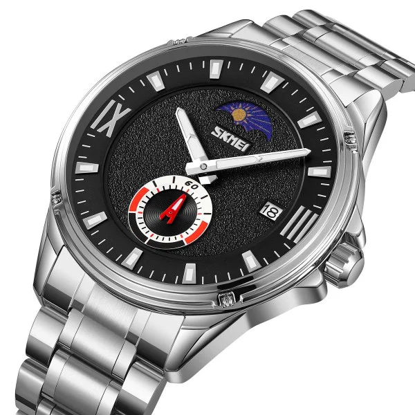 Чоловічий годинник Skmei 9326SIBK Silver-Black фото 3