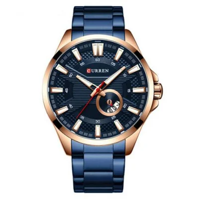 Чоловічий годинник Curren 8372 Blue-Cuprum