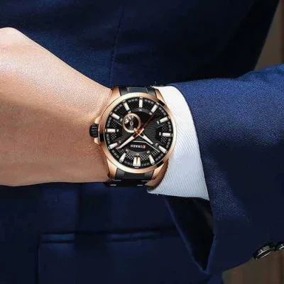 Чоловічий годинник Curren 8372 Black-Cuprum