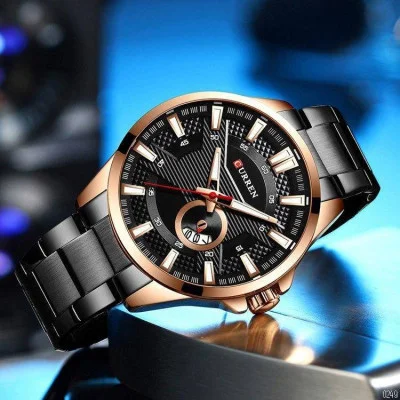 Чоловічий годинник Curren 8372 Black-Cuprum