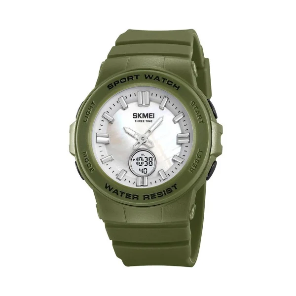 Жіночий годинник Skmei 2125AG Army green фото 1